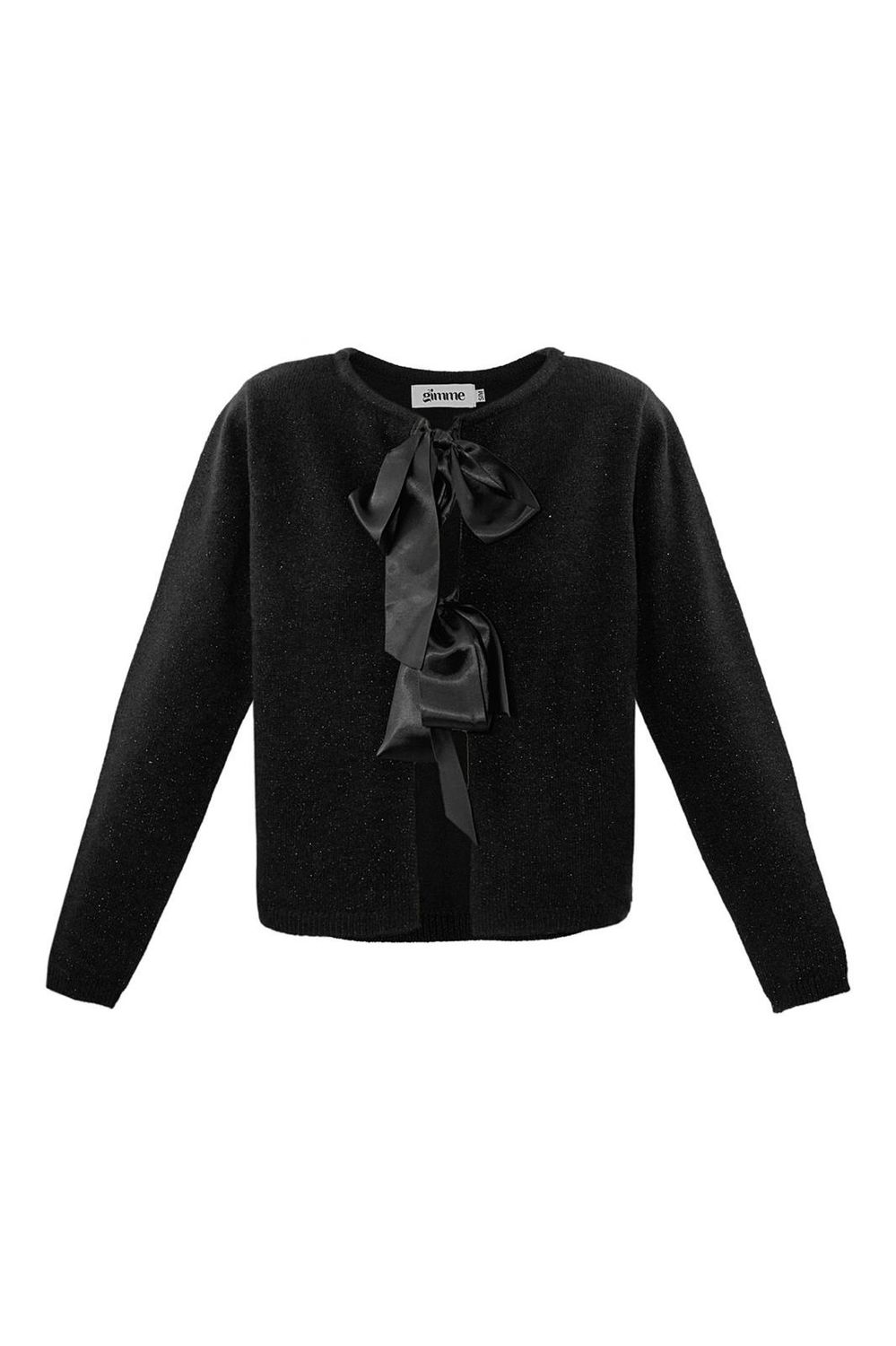 Vest strik zwart  S