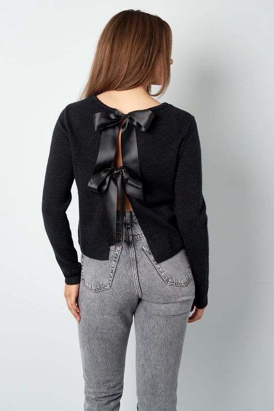 Vest strik zwart  S
