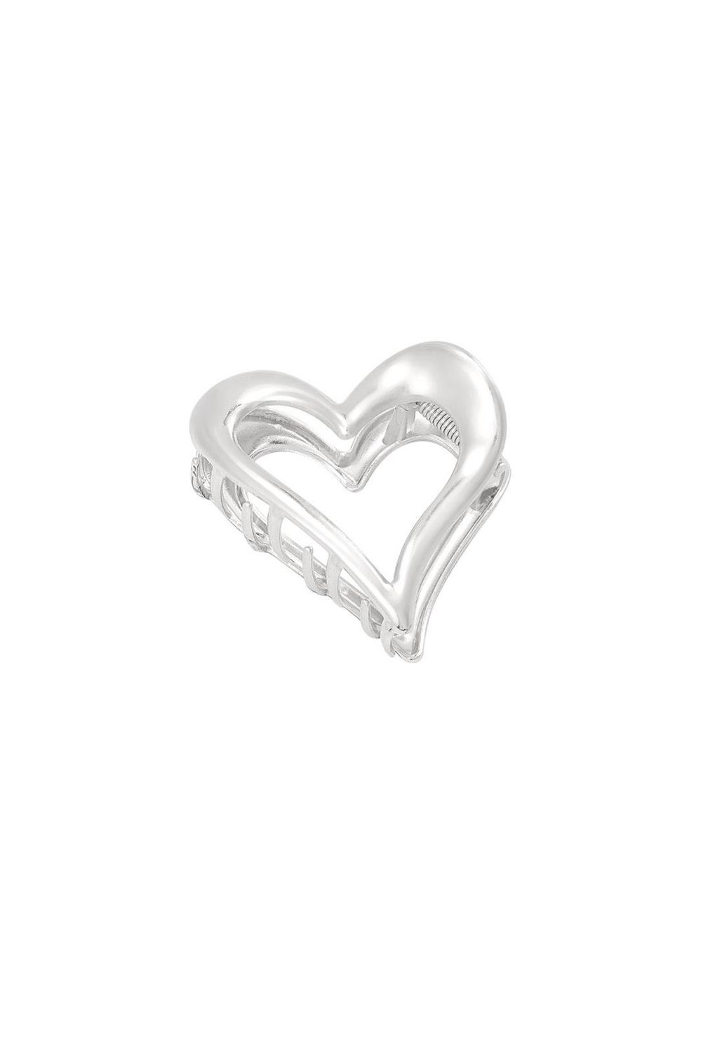 Haarclip hart zilver