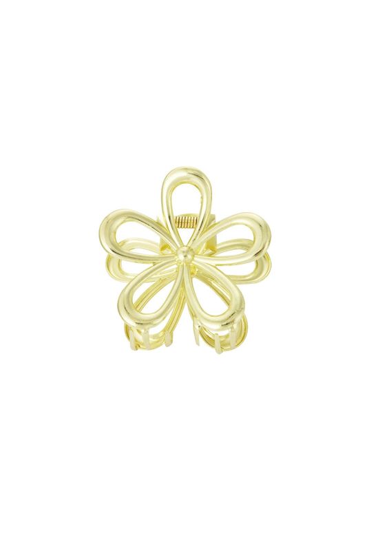 Haarclip bloem power goud