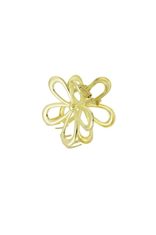 Haarclip bloem power goud