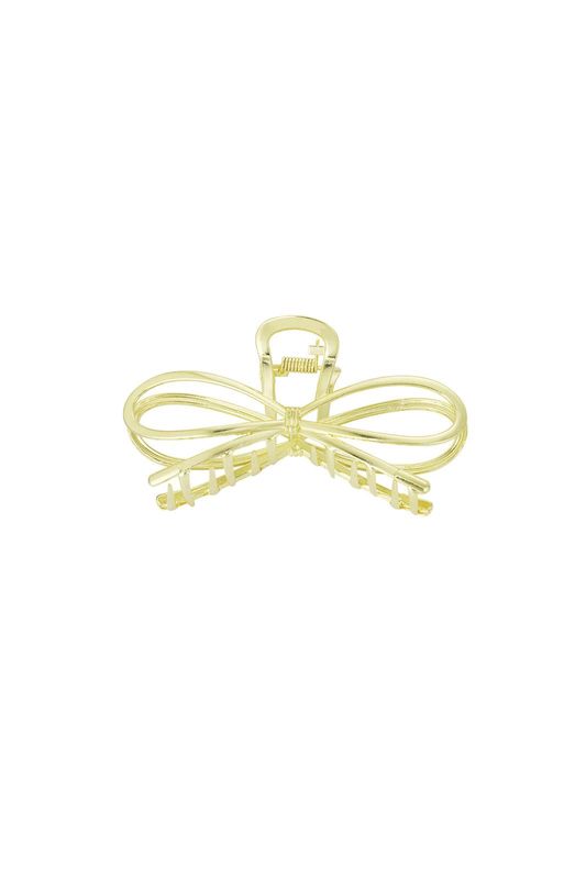 Haarclip strik babe goud