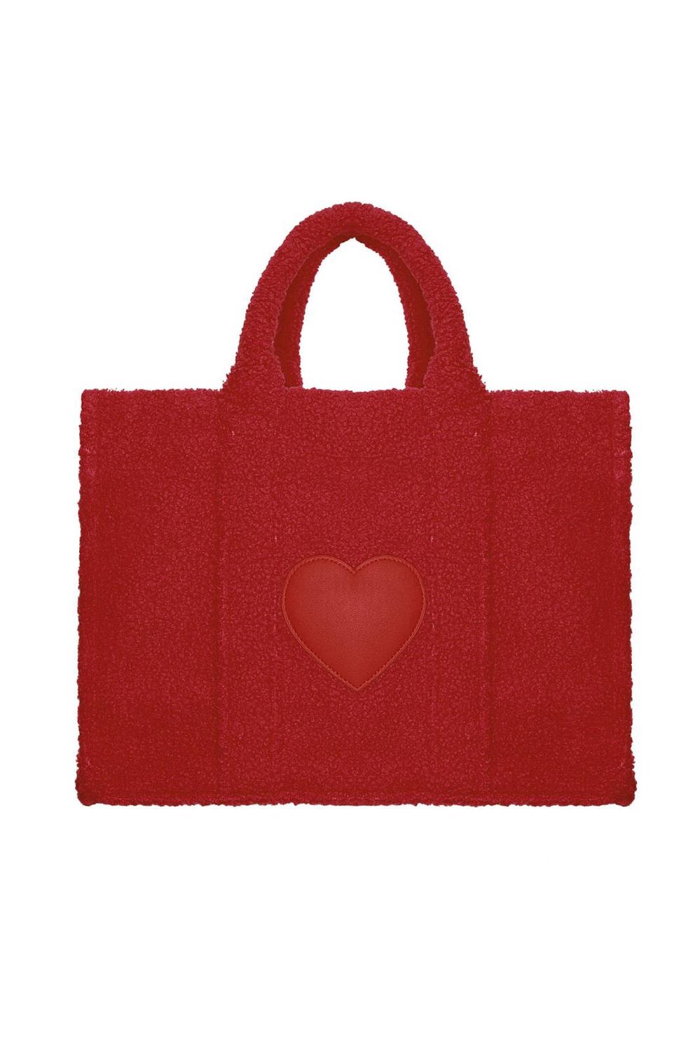 Tas shopper teddy hart rood