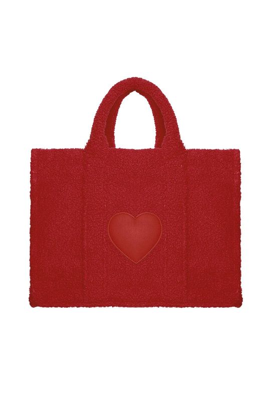 Tas shopper teddy hart rood