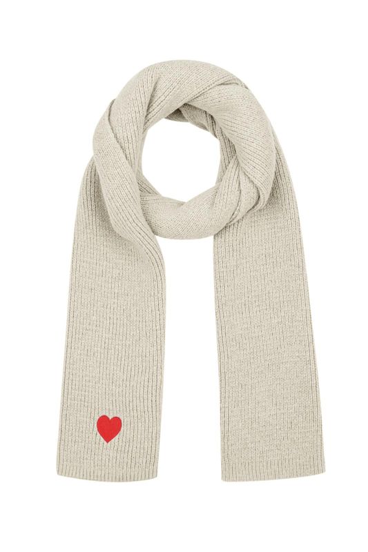 Sjaal winter hart off white