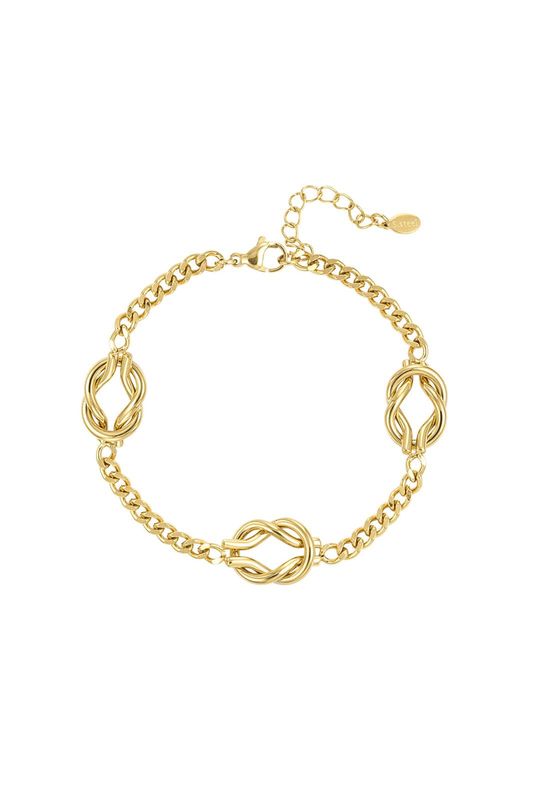 Armband love knot goud