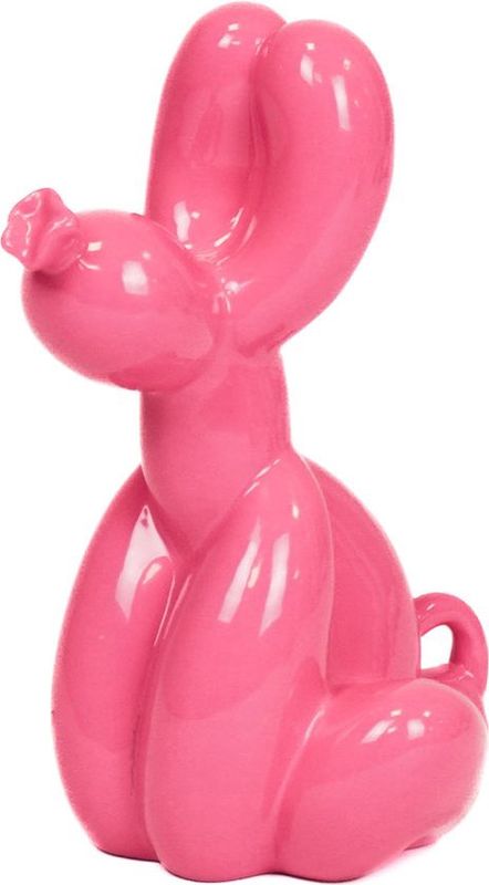 Ballon hond zittend neon pink BESCHADIGT   NU