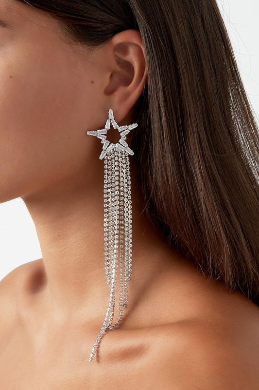 Oorbel festive star goud