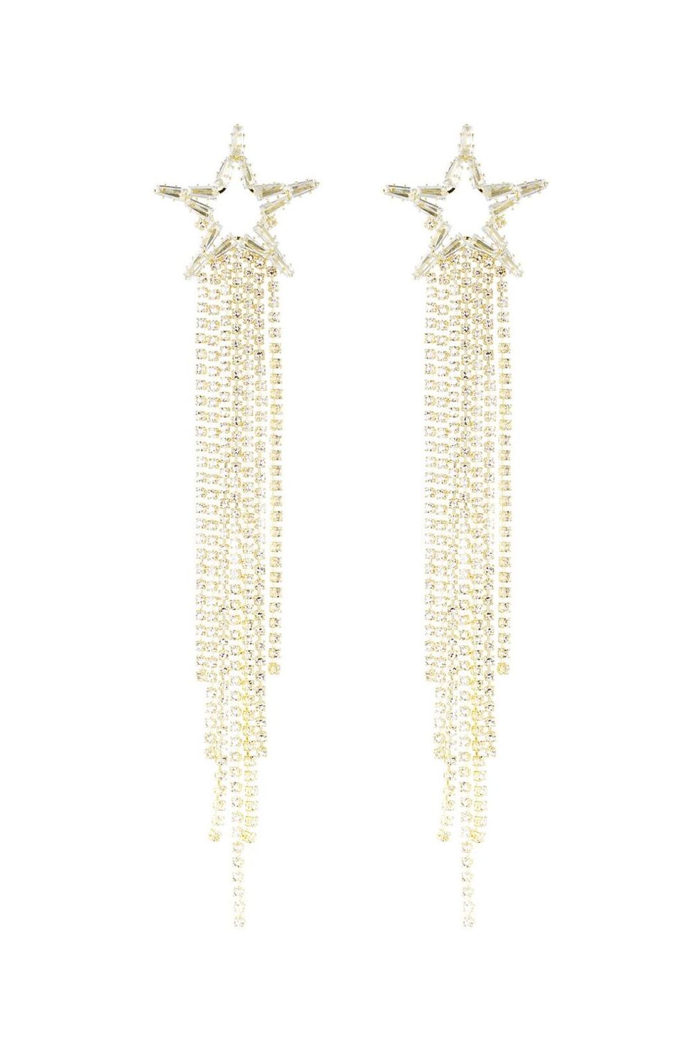 Oorbel festive star goud