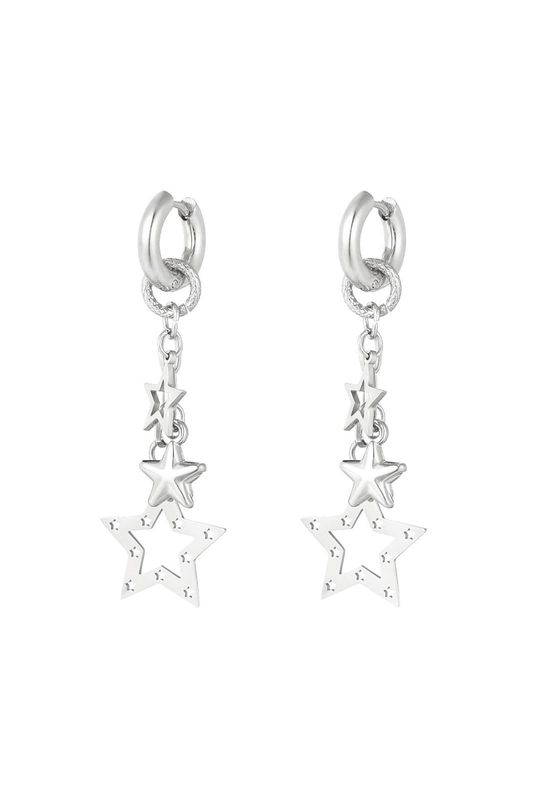 Oorbel starry nights zilver