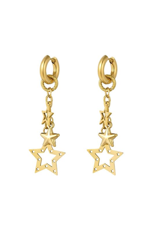 Oorbel starry nights goud