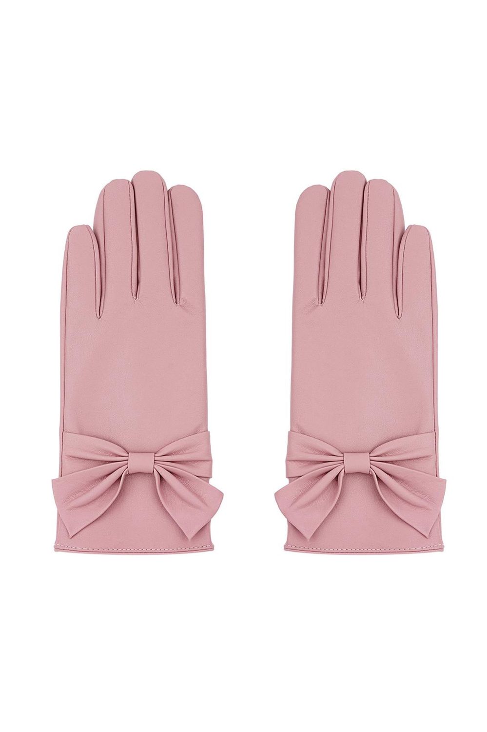 Handschoenen strik roze