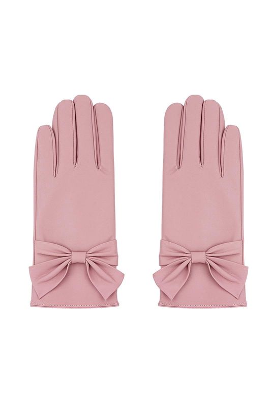 Handschoenen strik roze