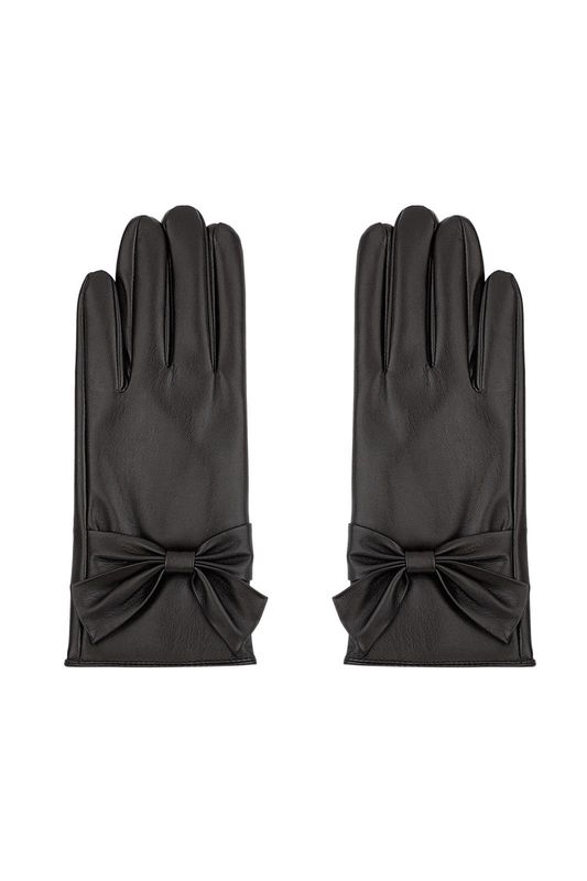 Handschoen strik donkerbruin