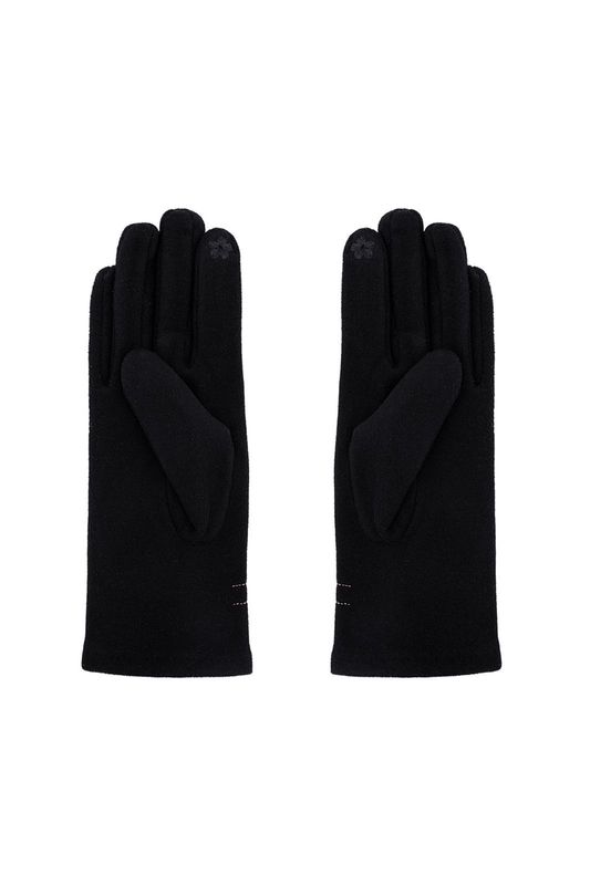 Handschoen kleine strik zwart