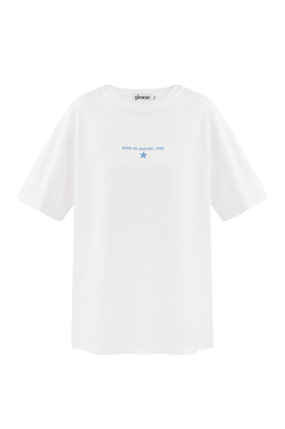 Shirt disco bal wit S
