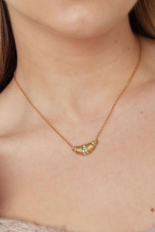 Ketting glitter croissant
