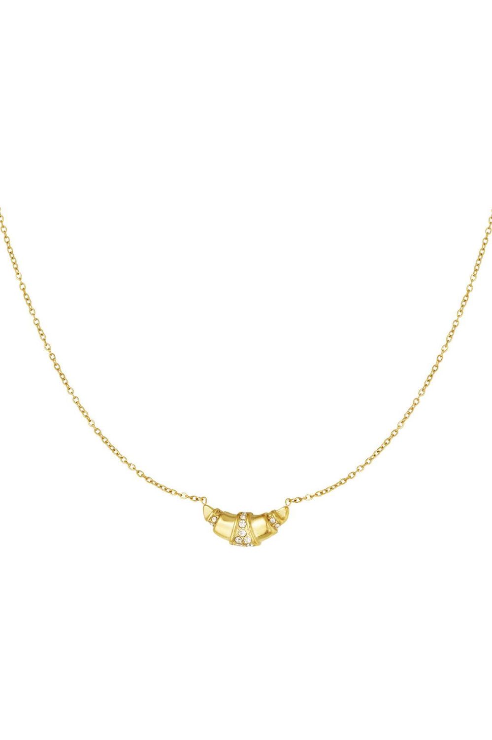 Ketting glitter croissant