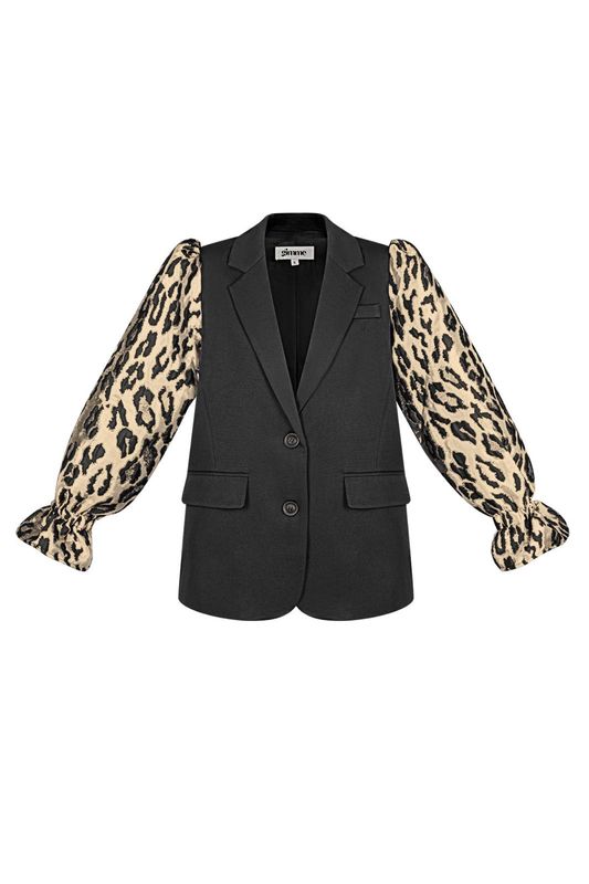 Blazer panter mouwen