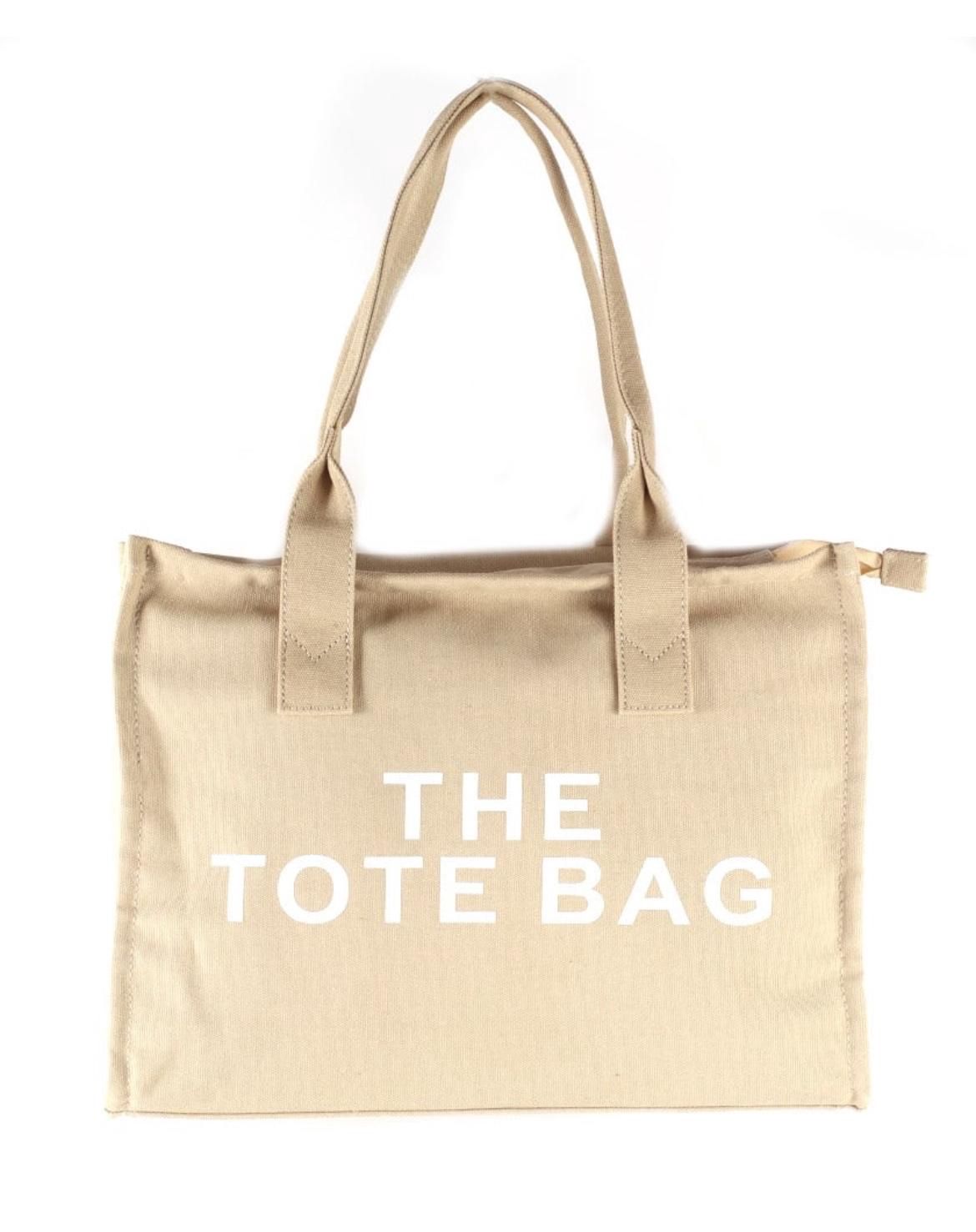 Tas tote bag beige