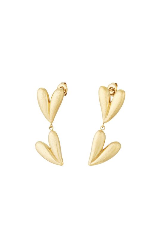 Oorbel double heart