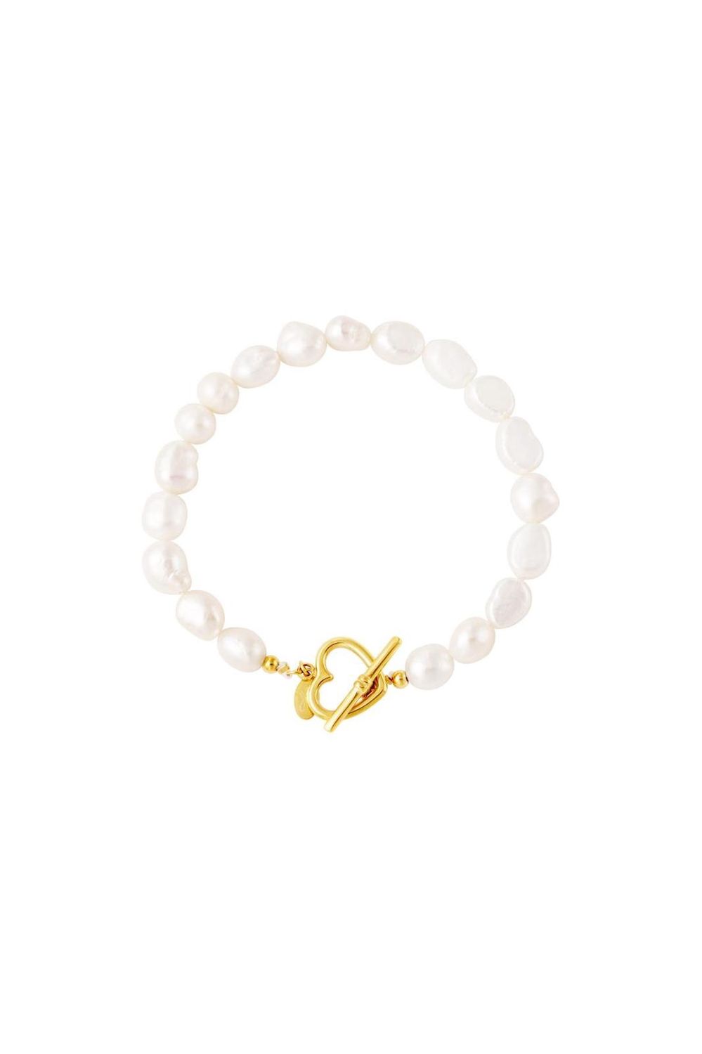 Armband parel hart