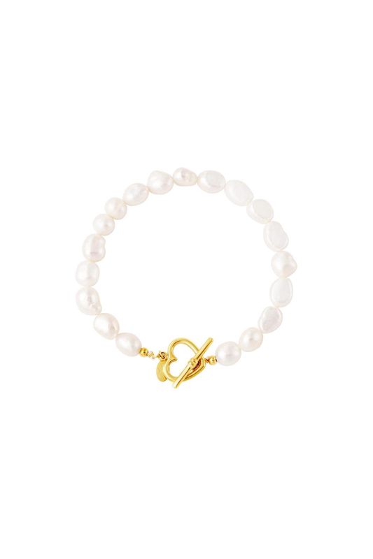 Armband parel hart
