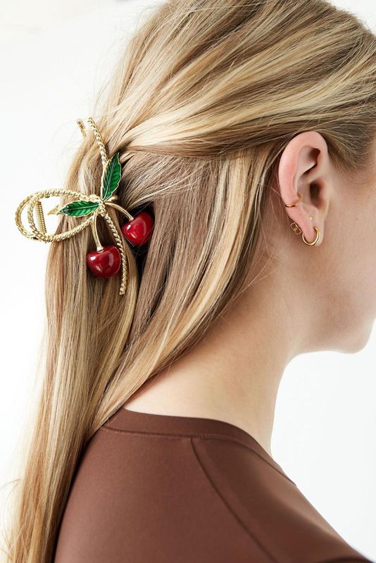 Haarclip kersen