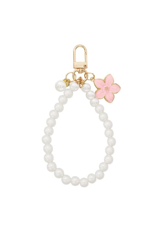 Hanger parel flower roze