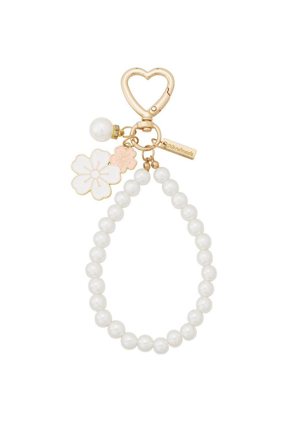 Hanger parel flower wit
