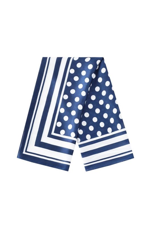 Sjaal dots &amp; letters blauw