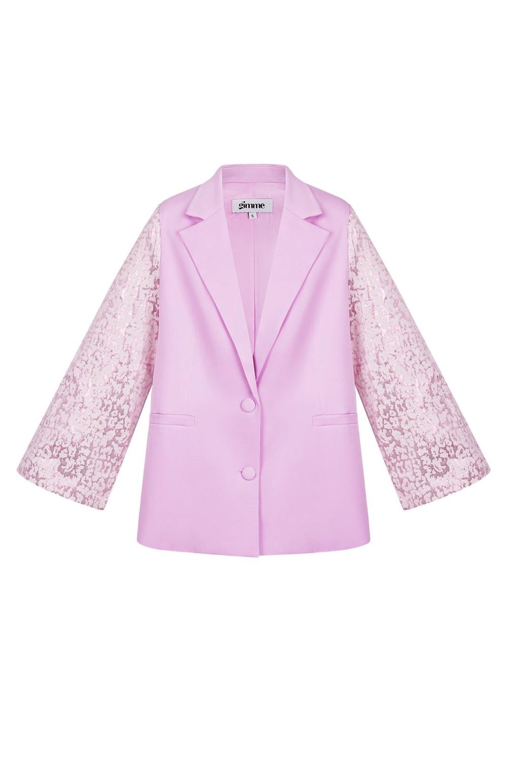 Blazer met panter mouwen roze