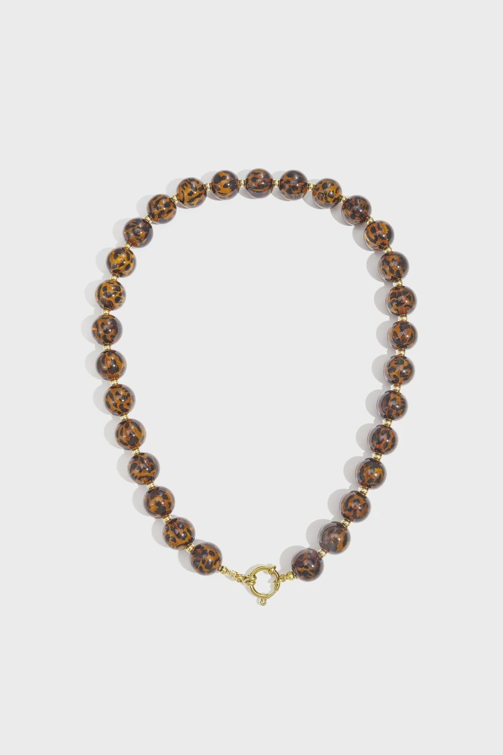 Acryl kralenkettingen luipaardprint retro
