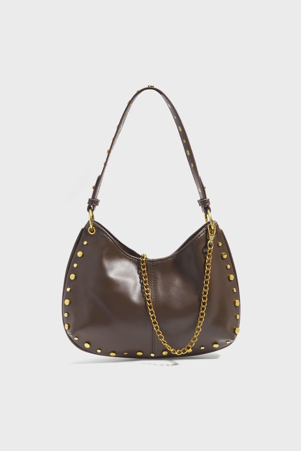 Tas bruin gouden dots donker bruin