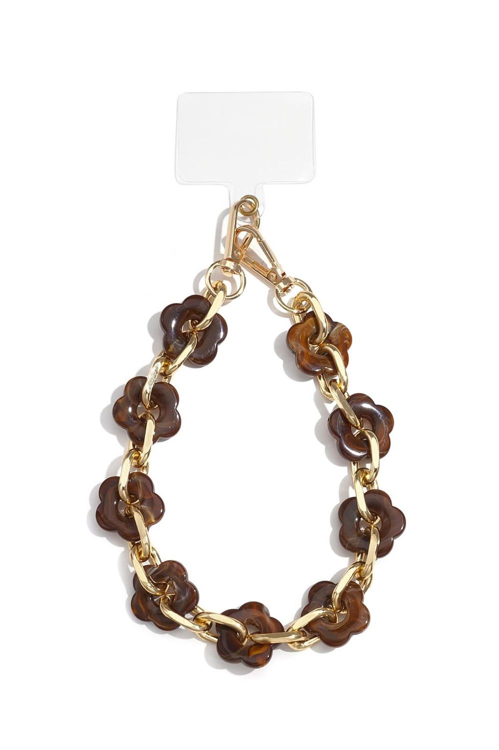 Telefoonsnoer bloemen bruin