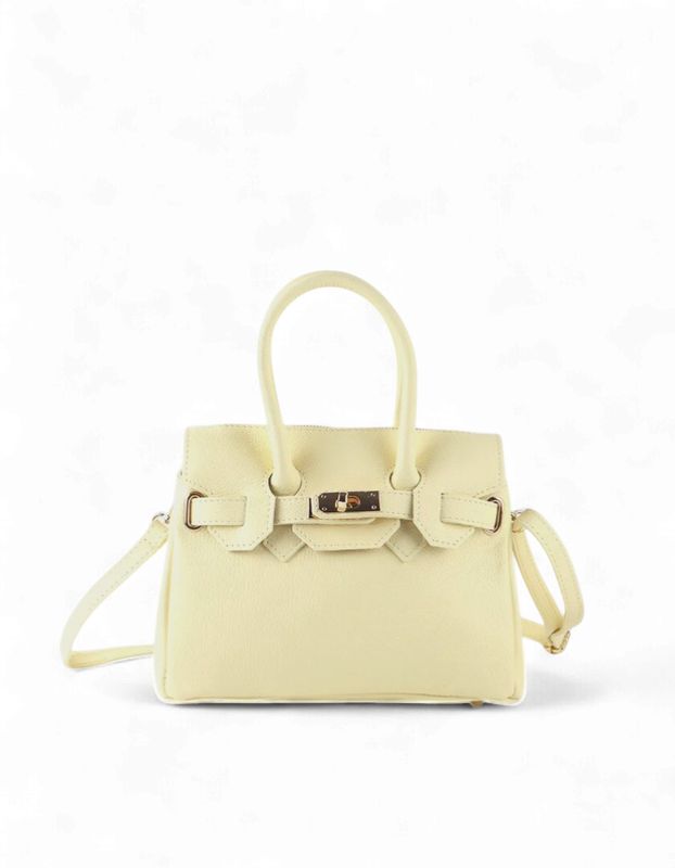 Tas leer draaislot geel