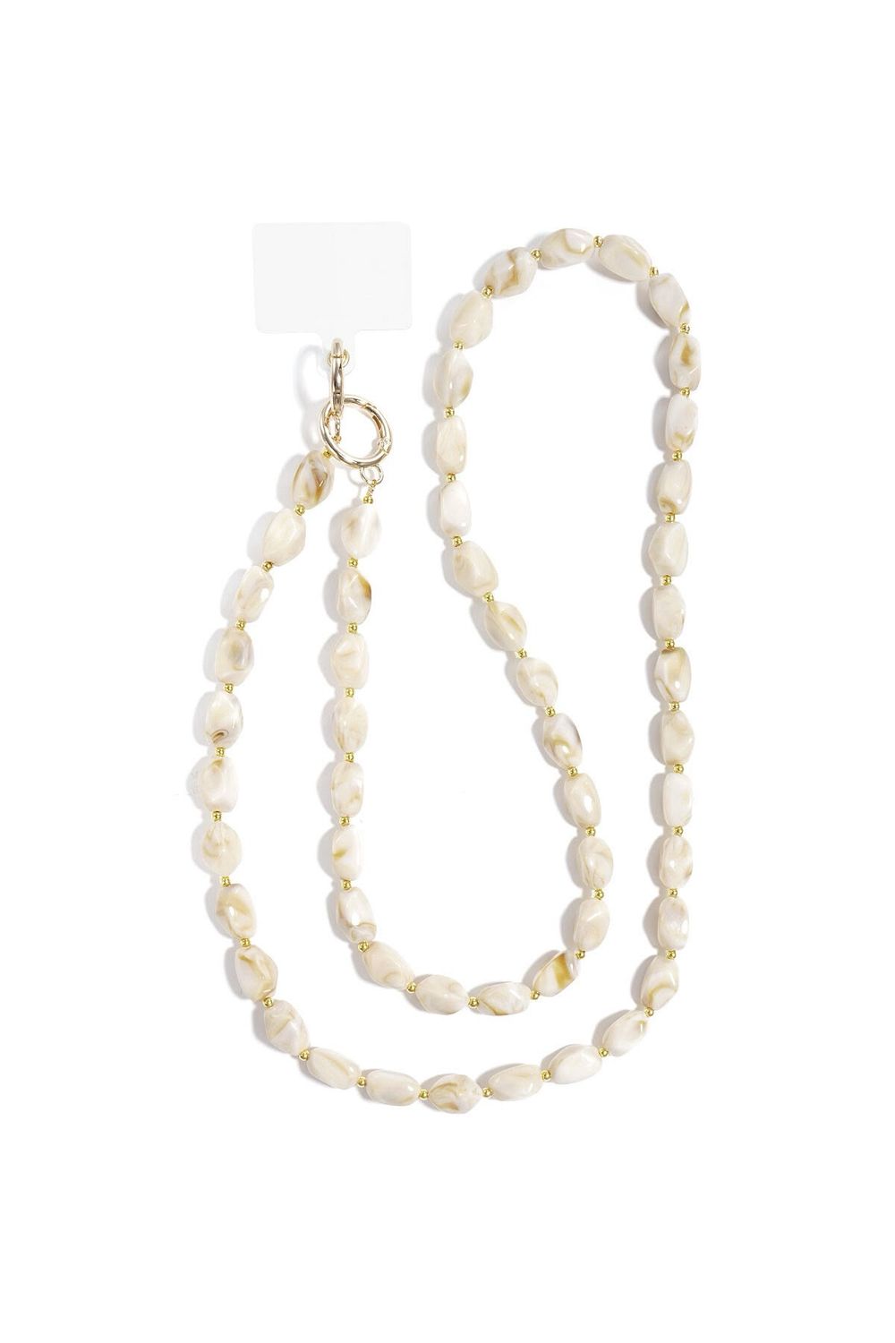 Telefoon ketting lang beige