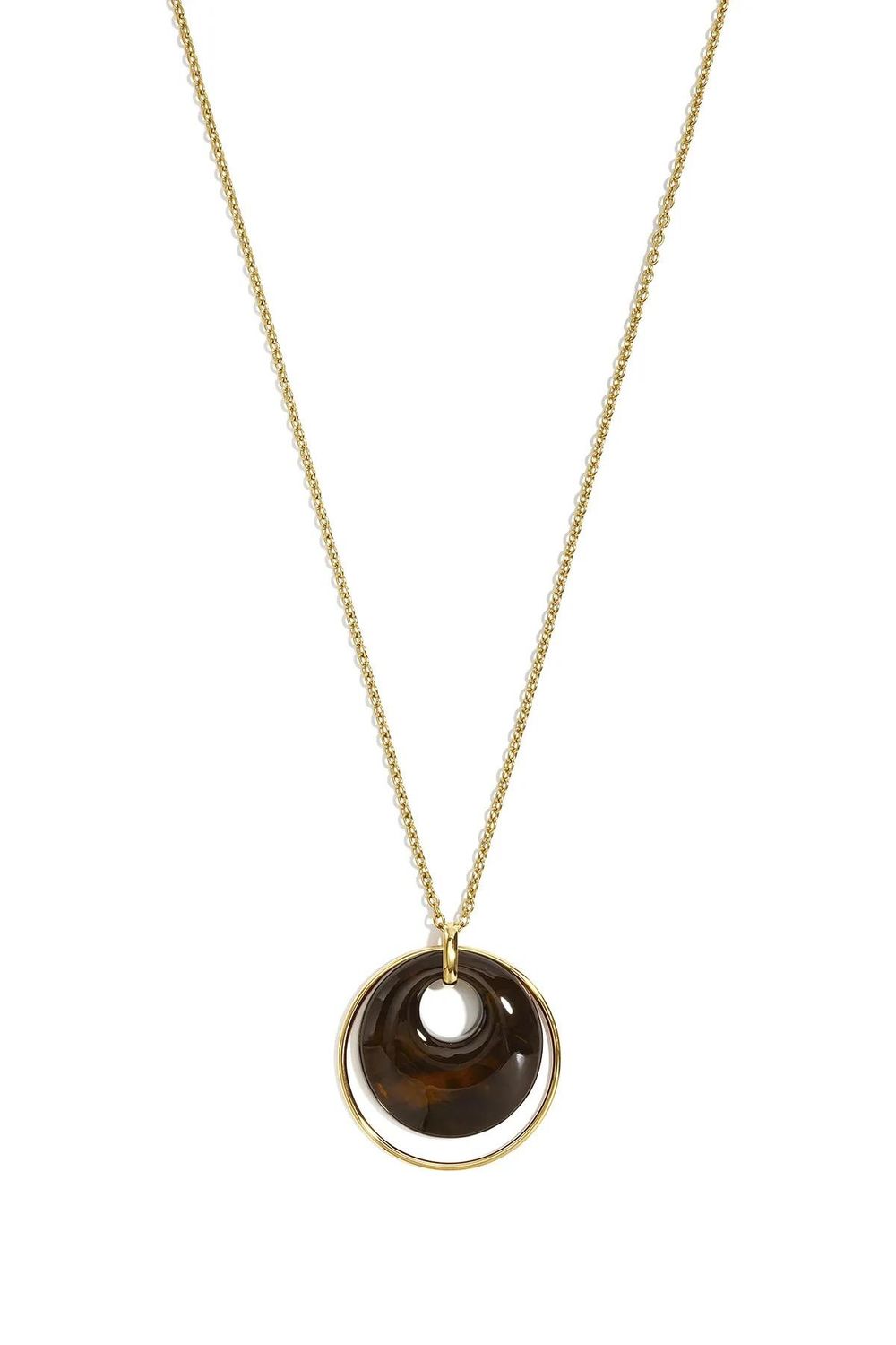 Ketting lang ronde hanger bruin