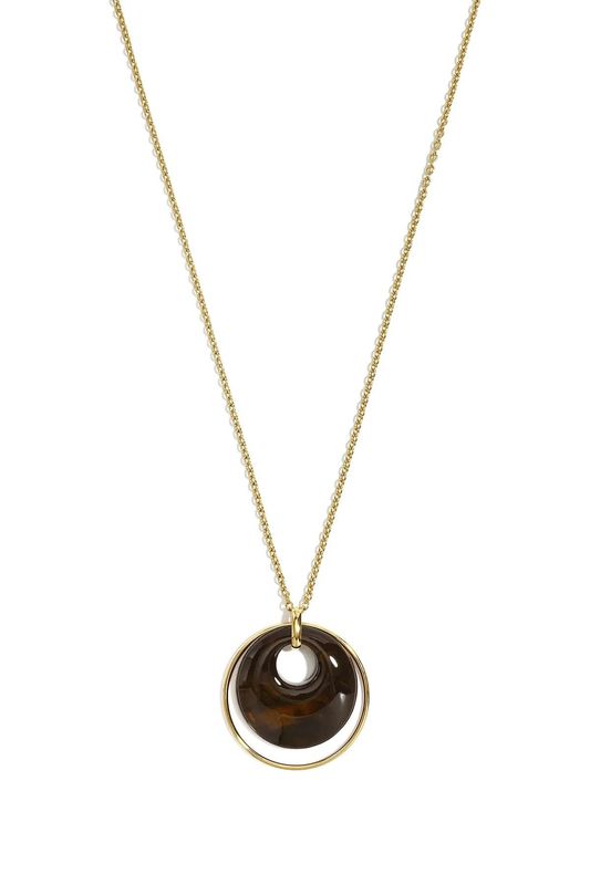 Ketting lang ronde hanger bruin