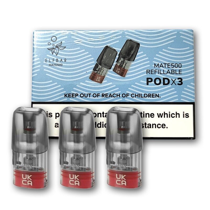 Elf Bar P1 Mate 500 Empty 1.6ml Vape Pods 3 pack