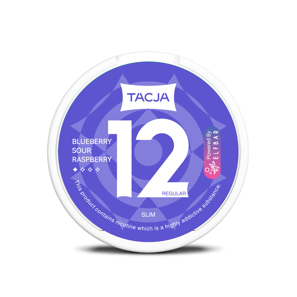 Elf Bar Tacja Nicotine Pouches 12MG, Flavour: Blueberry Sour Raspberry Tacja 12MG