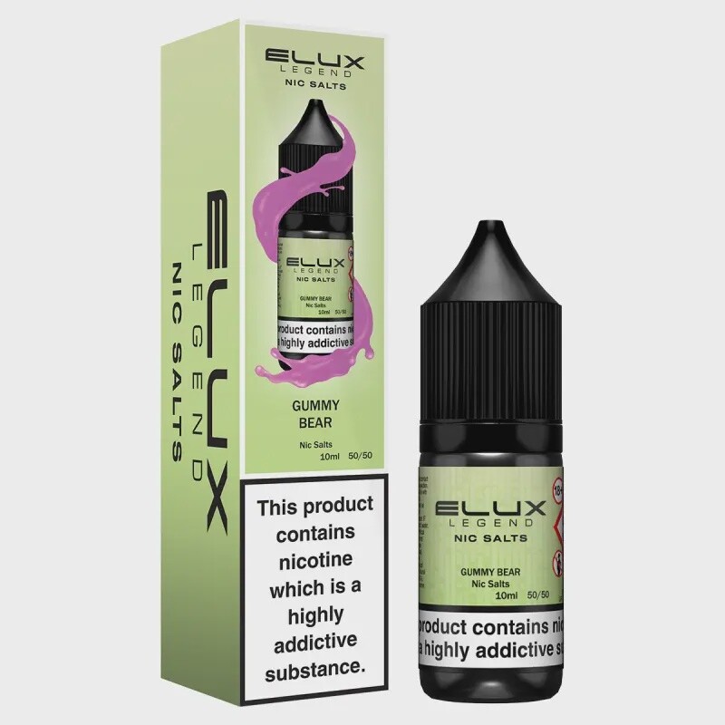 Elux Legend Gummy Bear Nic Salt, Strength: 10MG