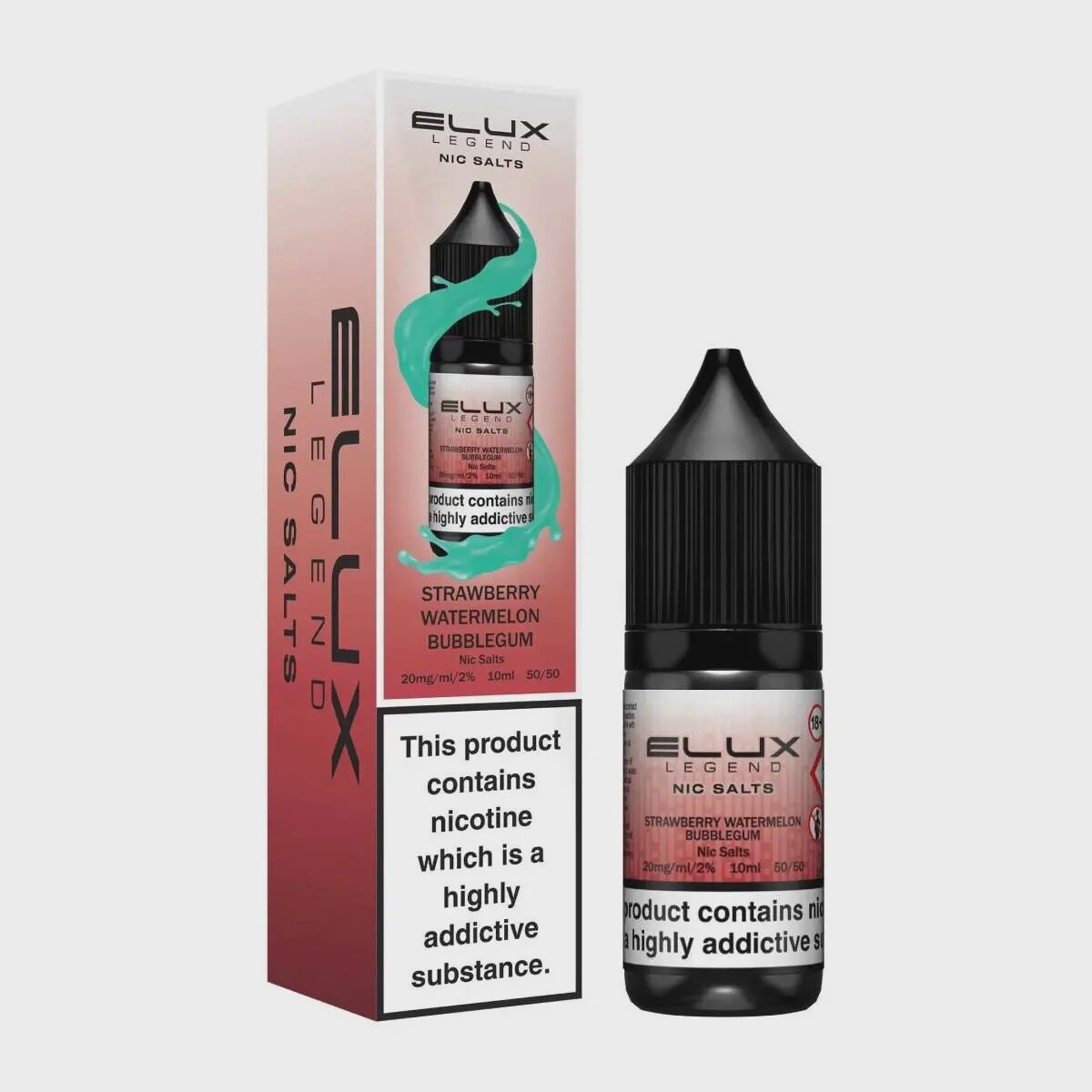 Elux Legend Strawberry Watermelon Bubblegum Nic Salt, Strength: 10MG