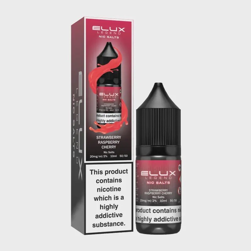 Elux Legend Strawberry Raspberry Cherry Nic Salt, Strength: 10MG