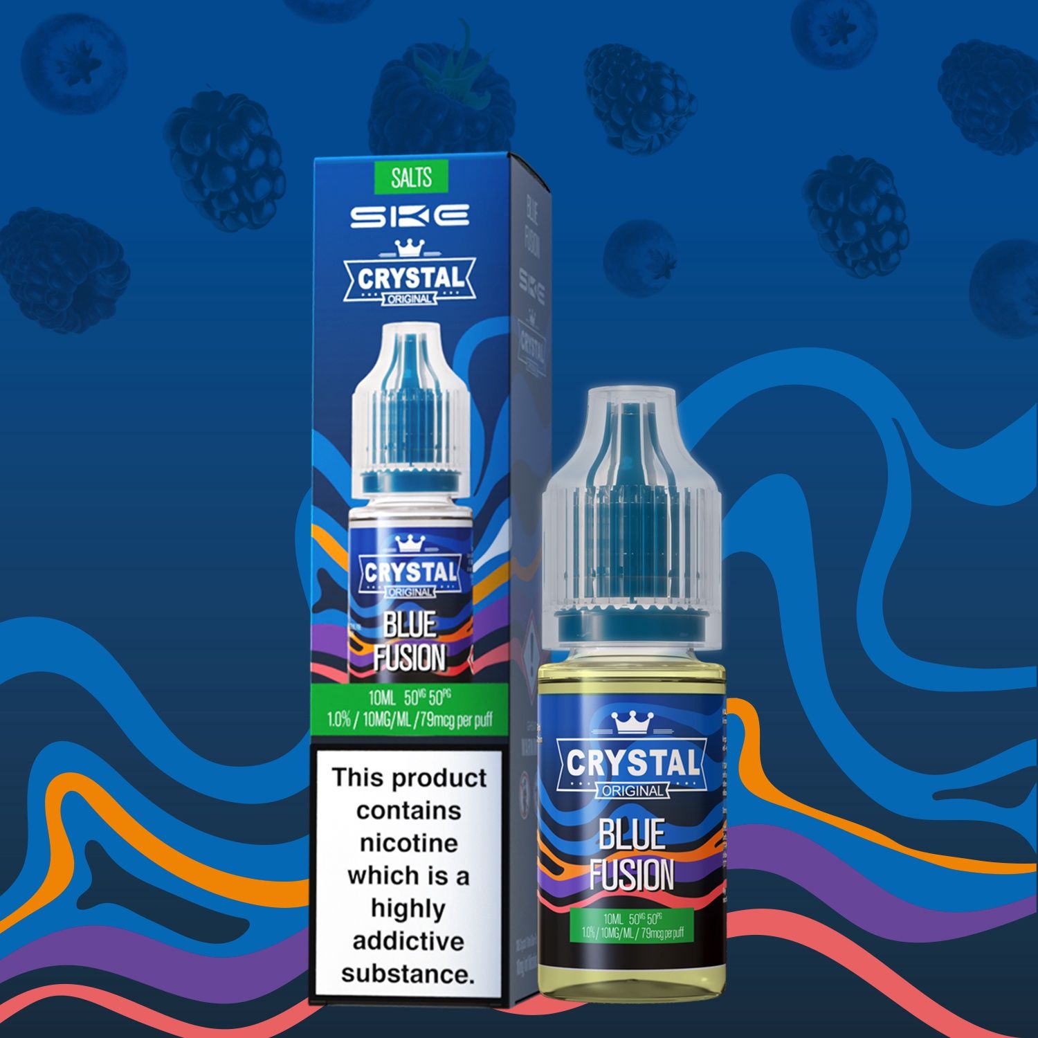 SKE Crystal Nic Salt Blue Fusion, Strength: 10MG