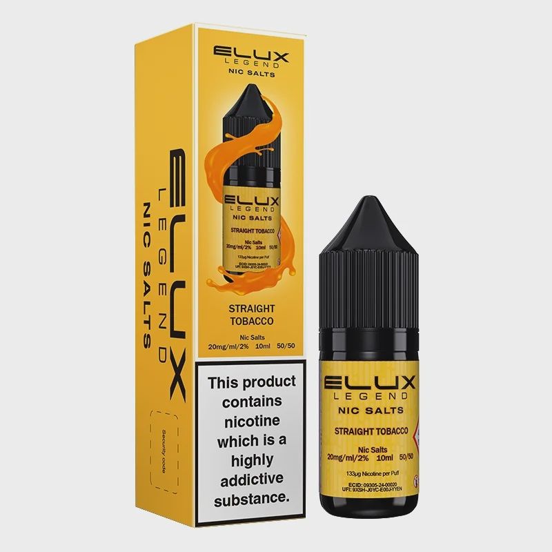 Elux Legend Straight Tobacco Nic Salt, Strength: 10MG