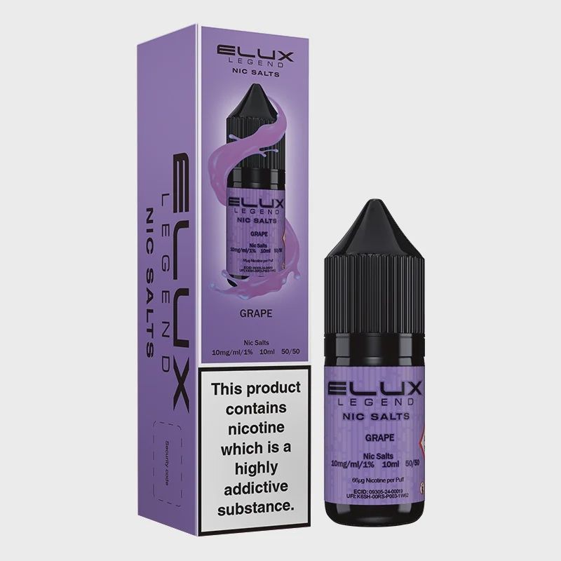 Elux Legend Grape Nic Salt, Strength: 10MG