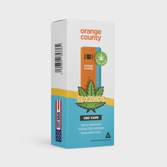 Orange County CBD Cali Range Disposable, Flavour: Lemonade