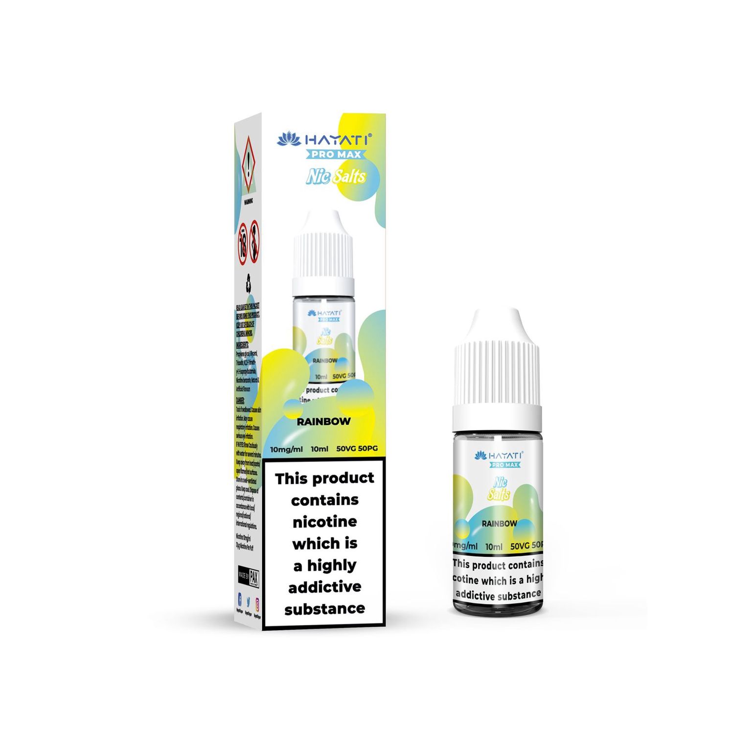 Hayati Pro Max Nic Salt Rainbow, Strength: 10MG