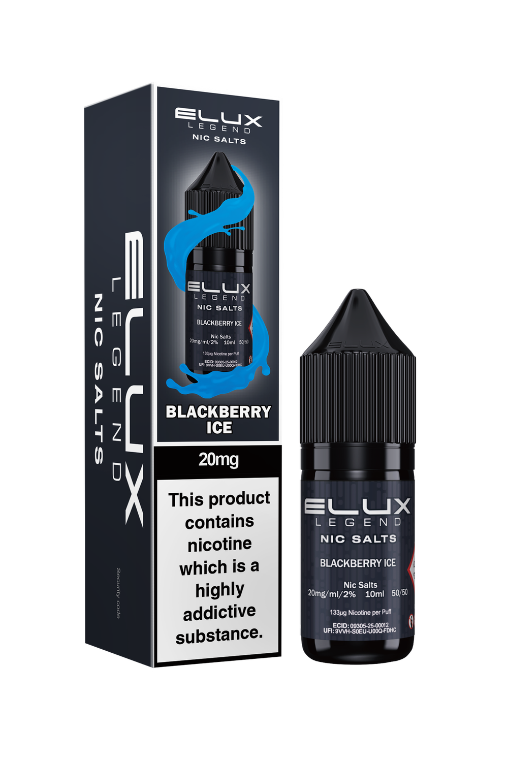 Elux Legend Nic Salt Blackberry Ice, Strength: 10MG